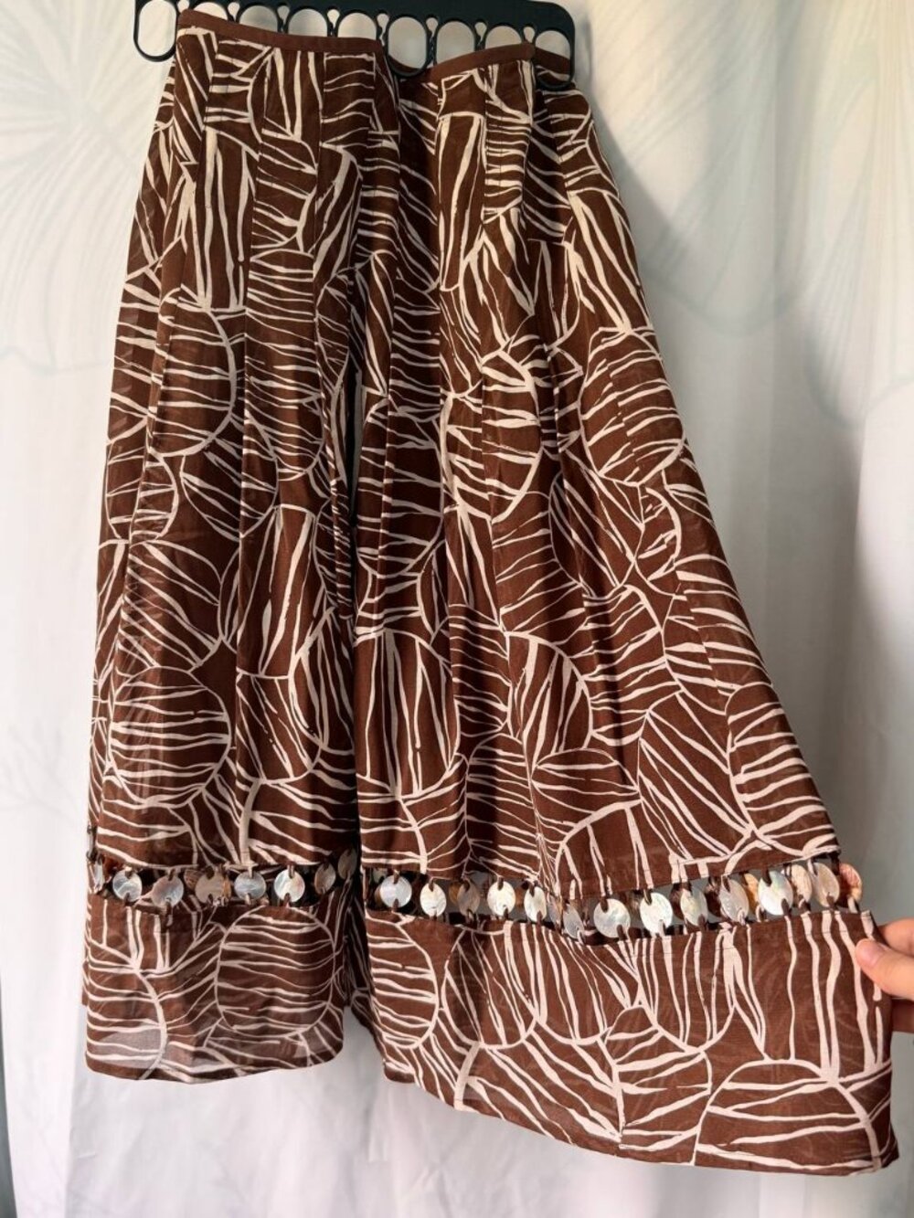 Josephine Chaus Vintage Brown And White Midi Skirt Size Small (4) W Shell